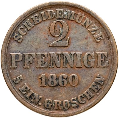 купить Германия, Брауншвейг 2 пфеннига 1860