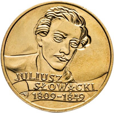 купить Польша 2 злотых (zlote) 1999 150 лет со дня смерти Юлиуша Словацкого