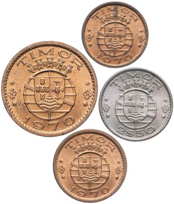 купить Португальский Тимор. Набор №4 (Патина. 4 монеты) 1970