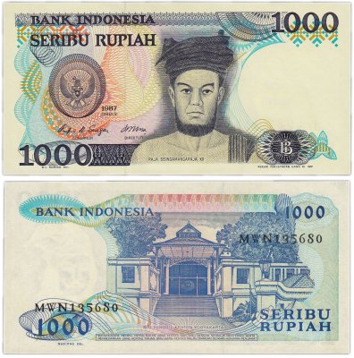 купить Индонезия 1000 рупий 1987 год (Pick 124a)