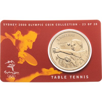 купить Австралия 5 долларов 2000 Олимпийские игры в Сиднее - Настольный теннис