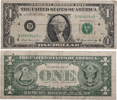 купить США 1 доллар 1969А года (Pick 349b) D-Кливленд *-серия замещения