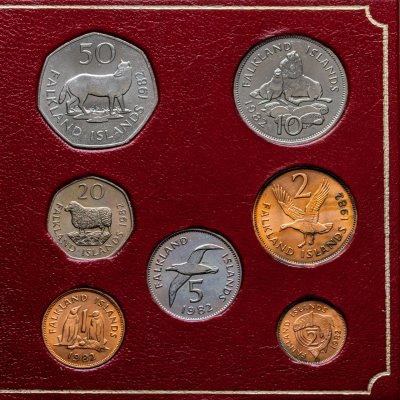 купить Фолклендские острова, годовой набор 7 монет 1982 для обращения