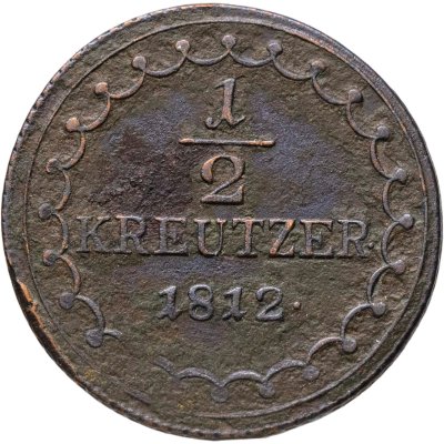 купить Австрия 1/2 крейцера 1812, знак монетного двора "S" - Смолник