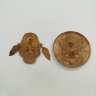 Купить Набор из 2 плакеток с изображение демонов, медь, Азия, 1970-1990 гг.