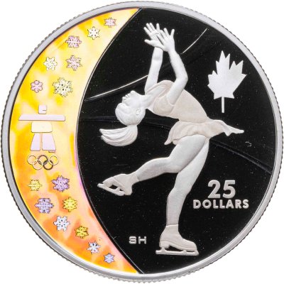 купить Канада 25 долларов (dollars) 2008 XXI зимние Олимпийские Игры, Ванкувер 2010 - Фигурное катание