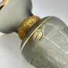 Купить Ваза дымчатого цвета с изображением грифонов на тулове, цветное стекло, резьба, матирование, золочение, Bohemia Crystal (Bohemia Glass), Чехословакия, 1970-1990 гг.