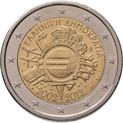 купить Греция 2 евро 2012 "10 лет евро"