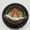 Купить Шкатулка круглой формы с лаковой миниатюрой "Руслан и Людмила", Мстёра, папье-маше, лак, роспись, СССР, 1970-1990 гг.