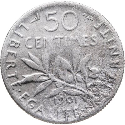 купить Франция 50 сантимов (centimes) 1901
