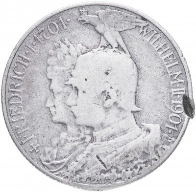 купить Германия (Пруссия) 2 марки 1901 "200-летие Королевства Пруссия"