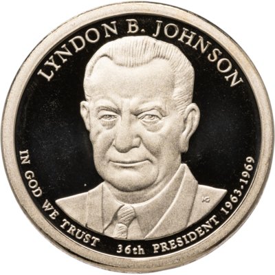 купить США 1 доллар 2015 S Линдон Бэйнс Джонсон (36-й президент США), знак монетного двора "S" - Сан-Франциско