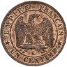 Купить Франция 1 сантим (centime) 1862, знак монетного двора: "K" - Бордо