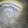 Купить Фруктовница овальной формы с геометрическим декором, стекло, алмазная грань, пресс, СССР, 1970-1990 гг.