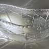 Купить Фруктовница овальной формы с геометрическим декором, стекло, алмазная грань, пресс, СССР, 1970-1990 гг.