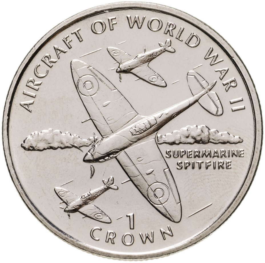 купить Остров Мэн 1 крона (crown) 1995 "Авиация Второй Мировой войны - Supermarine Spitfire"
