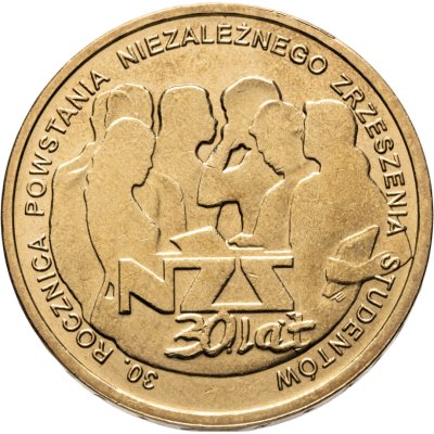 купить Польша 2 злотых 2011 "30 лет Независимому Студенческому Союзу (NZS)"