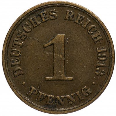 Купить Германия 1 рейх пфенниг 1913 "А"