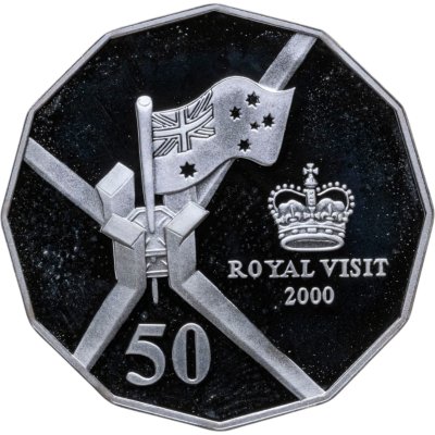 купить Австралия 50 центов 2000 "Королевский визит"