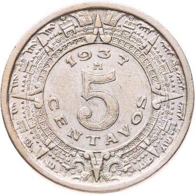 купить Мексика 5 сентаво (centavos) 1937