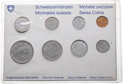 купить Швейцария 1979 годовой набор из 8-ми монет в оригинальной упаковке