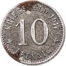 Купить Германия, Ален 10 пфеннигов 1917