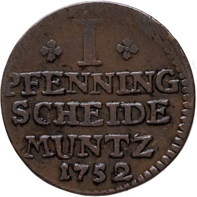купить Брауншвейг-Вольфенбюттель 1 пфенниг 1752