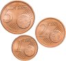 Купить Германия набор 1, 2, 5 евроцентов 2009 двор F (3 монеты)