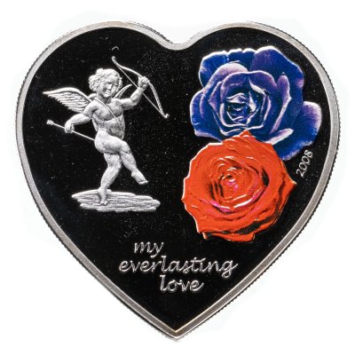 купить Палау 5 долларов 2008 "Вечная любовь - Ангел с розами"