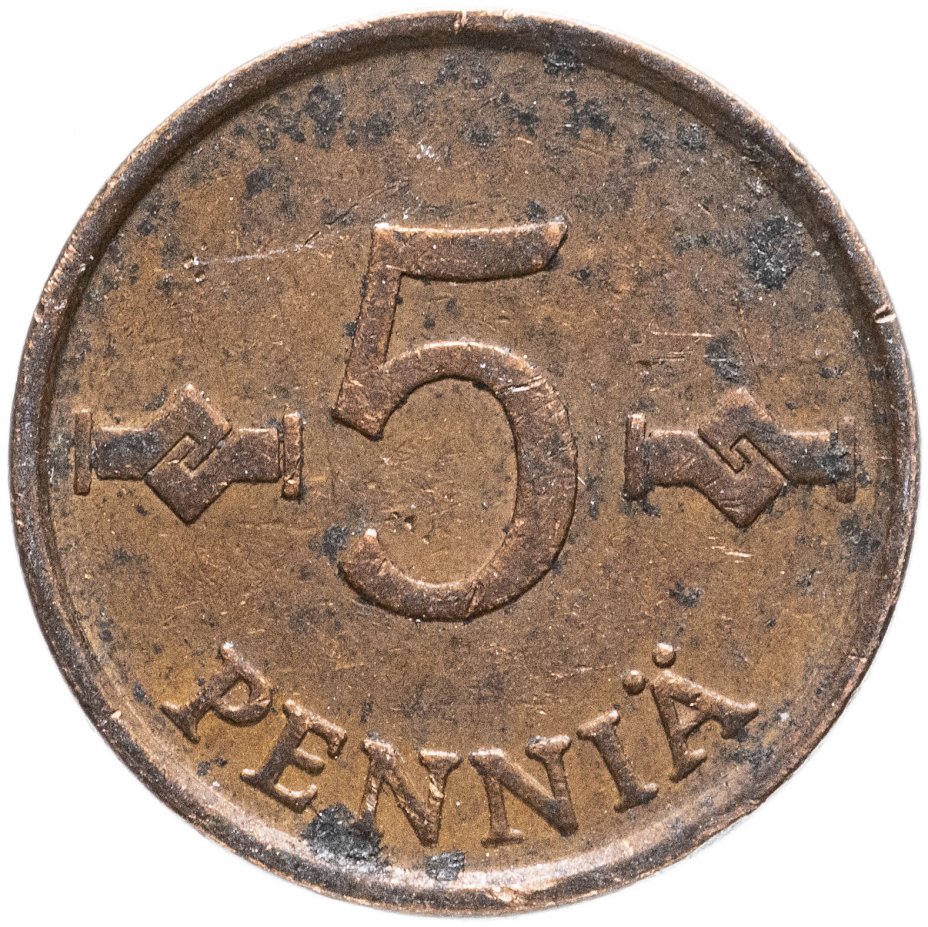 купить Финляндия 5 пенни (pennia) 1963-1977, случайная дата