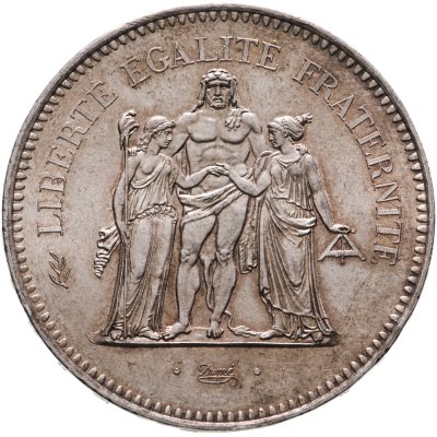 купить Франция 50 франков (francs) 1977 "Геркулес и Девы''