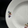 Купить Тарелка суповая с цветочным декором, фаянс, деколь, золочение, Конаковский фаянсовый завод им. М.И. Калинина (ЗиК Конаково), СССР, 1952-1962 гг.
