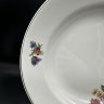 Купить Тарелка суповая с цветочным декором, фаянс, деколь, золочение, Конаковский фаянсовый завод им. М.И. Калинина (ЗиК Конаково), СССР, 1952-1962 гг.