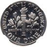 Купить США 10 центов (one dime) 1973 S "Roosevelt Dime" в слабе DNC PF69