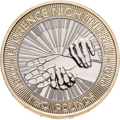 купить Великобритания 2 фунта 2010 "100 лет со дня смерти Флоренс Найтингейл"