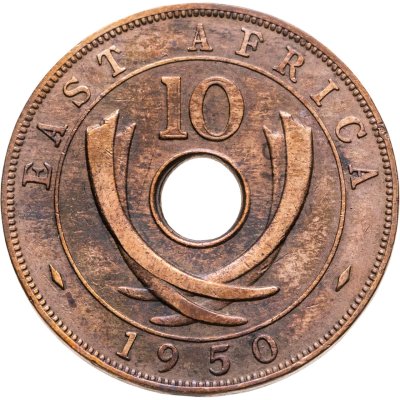 купить Британская Восточная Африка 10 центов (cents) 1950