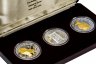 Купить Новая Зеландия 1 доллар 2006 набор из 3х монет "Хроники Нарнии: Лев, колдунья и платяной шкаф" в футляре, с сертификатом