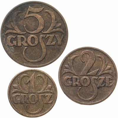 купить Польша, набор из 3 монет 1938 года