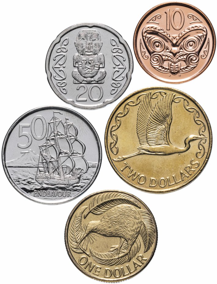 купить Новая Зеландия набор 5 монет 2005-2008