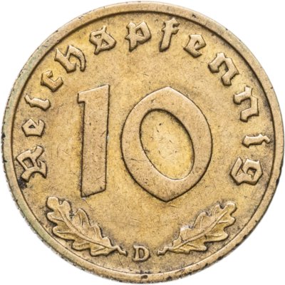 купить Германия (Третий рейх) 10 рейхспфеннигов (reichspfennig) 1938 D