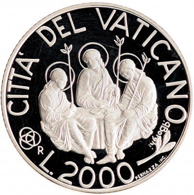купить Ватикан 2000 лир 2000 "Святая Троица"