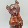 Купить Статуэтка "Медвежонок бурый стоящий", скульптор Б.Я. Воробьев, Рябовский завод керамических изделий, керамика, поливы, СССР, 1950-1980 гг.