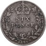 Купить Великобритания 6 пенсов (pence) 1895