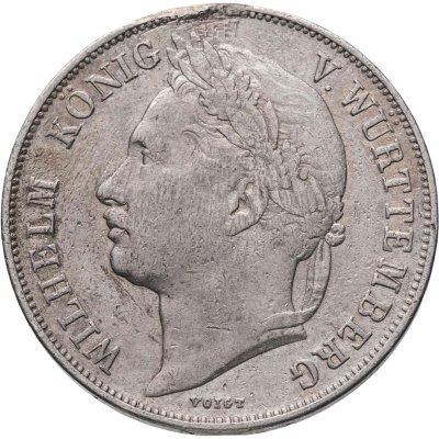 купить Германия, Вюртемберг 1 гульден 1841 "25 лет правлению Короля Вильгельма I"