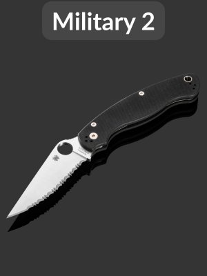 купить Складной нож Spyderco Military 2 (C36GS2), сталь CPM S30V, рукоять Black G-10