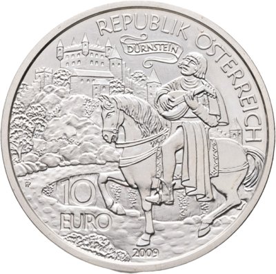 купить Австрия 10 евро (euro) 2009 "Заключение Ричарда Львиное Сердце в замке Дюрнштейн"