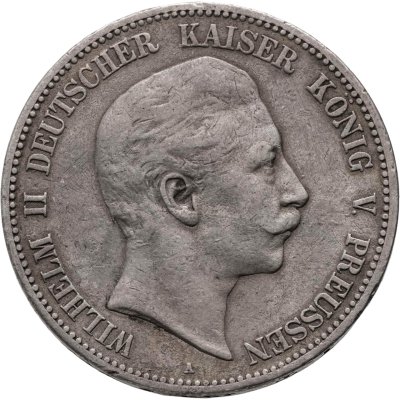 купить Германия (Империя) 5 марок (mark) 1907 A Пруссия