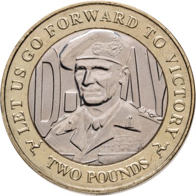 купить Остров Мэн 2 фунта 2019 "День Д - Монтгомери"