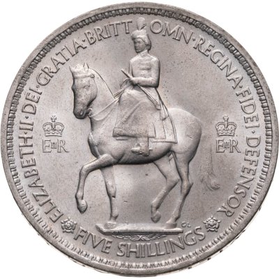 купить Великобритания 5 шиллингов 1953 "Коронация Королевы Елизаветы II" в оригинальной капсуле