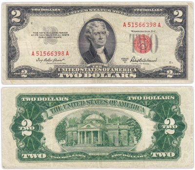 купить США 2 доллара 1953 series 1953A (Pick 380a)